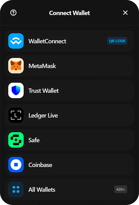 Quark Drainer crypto drainer An ETH crypto drainer's modal window interface displaying options for unauthorized transactions and wallet phishing.