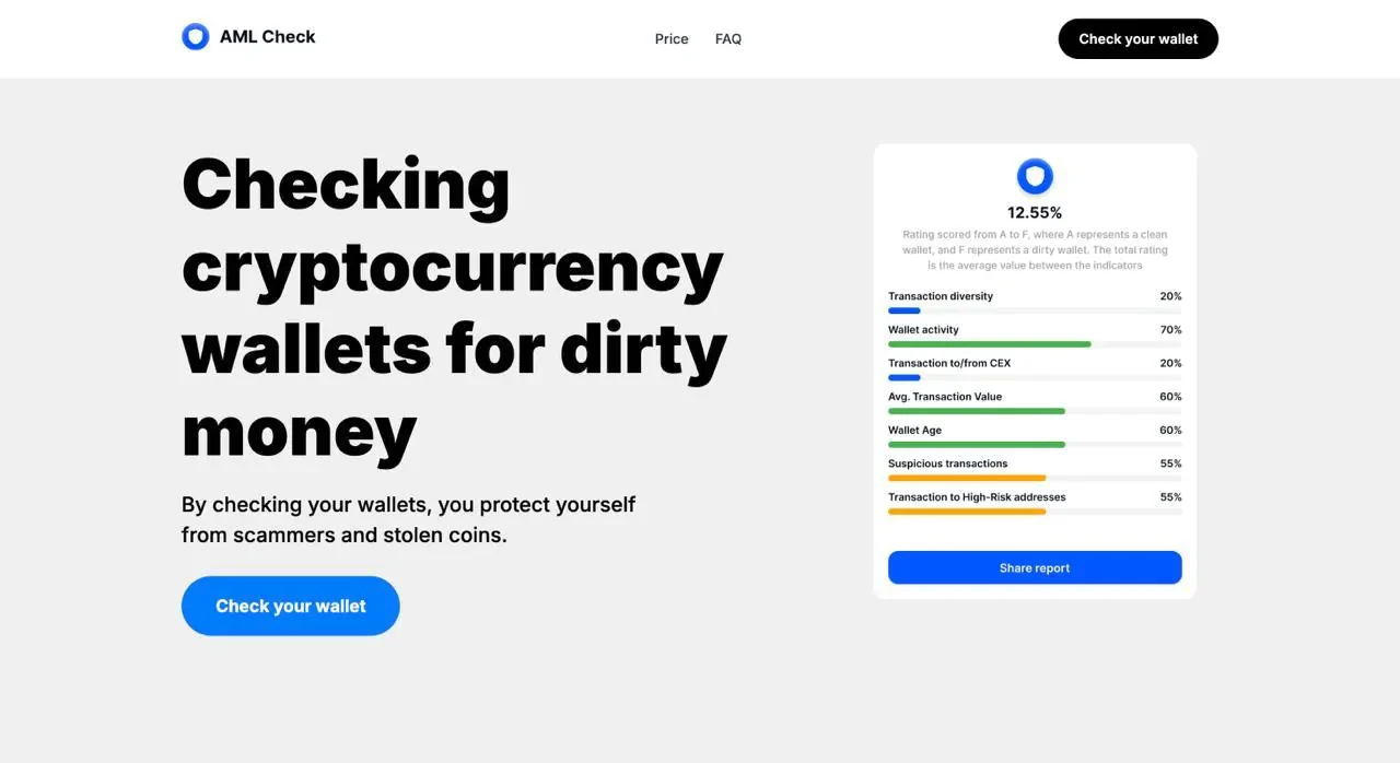 Fake AML wallet verification page – mimics compliance check to trigger wallet connection