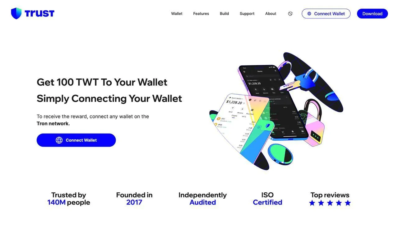 Trust Wallet fake security verification page – phishing template for crypto drainer campaigns